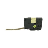 PUTY Compatible Brother Ribbon TT-BTZR831 Black on Gold 12mm Tape Photo