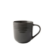 Jenna Clifford - Embossed Lines Dark Grey Coffee Mug Set of 4 Photo