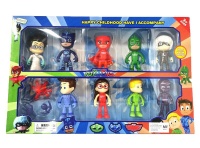 MLTK Designs 9 Piece PJ Masks Action Figures with Action Heroes and Villains Photo