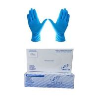 Medtex Nitrile Non-Sterile Latex Gloves - 100 Medium and 100 Large Pack Photo