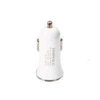 Single USB Port Universal Car Charger - White Photo