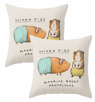 PepperSt Scatter Cushion Cover Set | Guinea Pigs wearing baggy pantaloons Photo