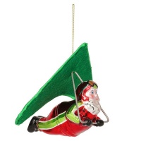AK Glass Hang Glider Santa Christmas Decoration Photo
