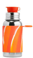 Pura Stainless 550ml Water Bottle - Orange Swirl - Plastic Free Photo