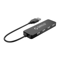Orico 4 Port USB2.0 Hub - Black Photo