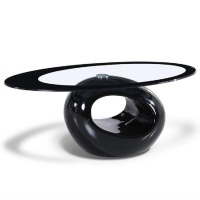 Coffee Tables - Tempered Glass - Black Photo