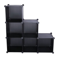 HomeFx Adjustable DIY 6 Cube Storage Organizer Set Photo