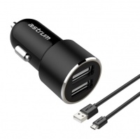 Astrum 2.4A Dual USB Car Charger Micro USB Cable - CC210 Photo