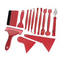 13 Pieces Car Vinyl Wrap Film Tools Squeegee Scrapers Kit - Red Photo