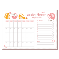 Weekly Magnetic Planner - Cats Photo