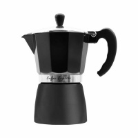 Regent Coffee Maker 2 Tone Matt Black With Silver 6 Cup Photo