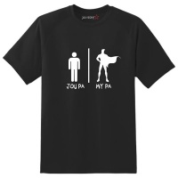 Just Kidding Kids "My Pa Jou Pa" Short Sleeve T-Shirt -Black Photo