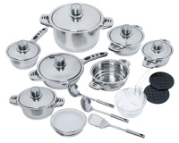 22 Pieces Stainless Steel 11-Layered Heavy Bottom Induction Cookware Set Photo