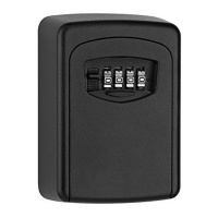 Key Storage Lock Box with 4 Digit Combination - Black Photo