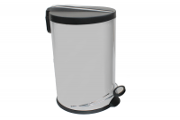 12L Metallic Pedal Dust Bin with Easy-Clean Removable Plastic Inner Bucket Photo