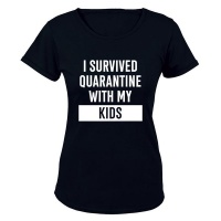 I Survived Quarantine With My Kids - Ladies - T-Shirt Photo