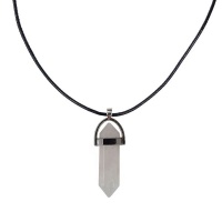 Earth Stone Collection - Clear Quartz Bullet Crystal Necklace Photo