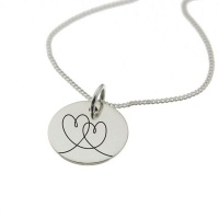 Heart Necklace with 'You will forever be my always' engraved on the reverse Photo
