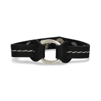 No Memo - Stud High Quality Handmade Leather Bracelet - Black Photo