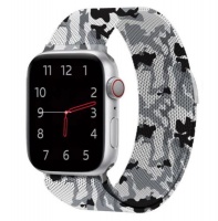 Apple Watch Band – Milanese Bracelet Strap Loop - 42mm / 44mm – Grey Camo Photo