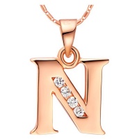Unexpected box Rose Gold Letter "N" necklace Photo