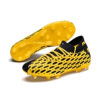Puma Men's Future 5.2 Netfit Firm Ground Soccer Boots - Yellow/Black Photo