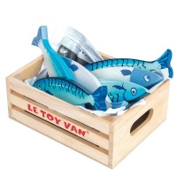 Le Toy Van Wooden Fresh Fish In A Wooden Crate Photo