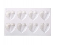 Geometric Heart Shaped Silicone Mould - 8 Chocolate Smash Moulds Photo