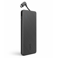 Anker PowerCore 10000mAh Portable Battery With Built-in USB-C Cable Black Photo