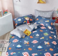 Linen Boutique - Kids Cotton Duvet Cover 3 Piece Set - Cute Space Photo