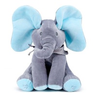 4aKid Plush Peekaboo Elephant - Blue Photo