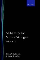 A Shakespeare Music Catalogue: Volume 3 Photo