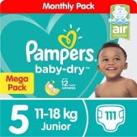 Pampers Baby Dry - Size 5 Mega Pack - 111 Nappies Photo