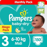 Pampers Baby Dry - Size 3 Mega Pack - 150 Nappies Photo
