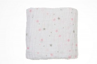 Baby Sense - Muslin Receiving Blanket - Pink Photo