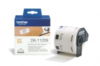 Brother DK-11209 Small Address Labels Roll - Black on White Paper Photo
