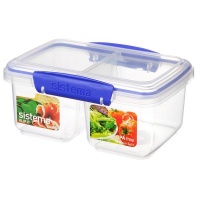 Sistema - Klip It - 1 Litre Split Rectangular Food Storage Container Photo