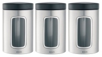 Brabantia - Window Canister Set - Brilliant Steel Photo