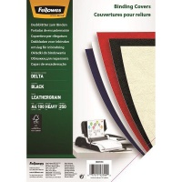 Fellowes Leatherboard Black 250gsm - Pack of 100 Photo