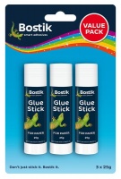 Bostik Glue Stick Value Pack - 3x 25g Pack Photo