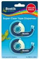 Bostik Super Clear Tape Dispenser Value Pack - 2 Pack Photo