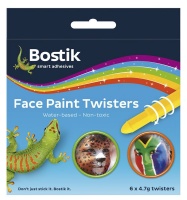 Bostik Face Paint Twisters - 6 Colours Photo
