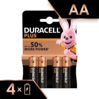 Duracell Plus Power Alkaline AA Batteries - 4 Pack Photo