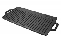Afritrail - Cast Iron Dual Barbeque/Griddle Pan - Black Photo