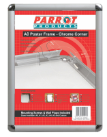 Parrot Poster Frame - Aluminium with Chrome Corners - A0 Photo