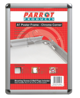 Parrot Poster Frame - Aluminium with Chrome Corners - A1 Photo