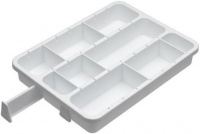 Progressive Kitchenware - Customizable 6 Divider Drawer Organizer - 40 x 30 x 7cm - White Photo