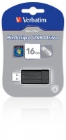 Verbatim PinStripe USB Flash Drive 16GB - Black Photo