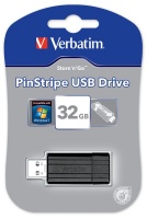 Verbatim PinStripe USB Flash Drive 32GB - Black Photo