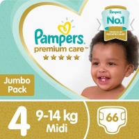 Pampers Premium Care - Size 4 Jumbo Pack - 66 Nappies Photo